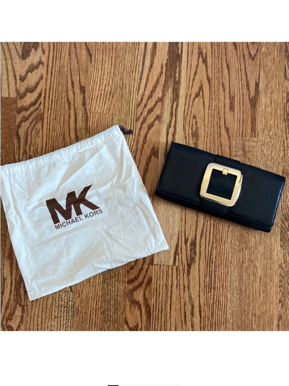 Michael Kors Black Leather Clutch